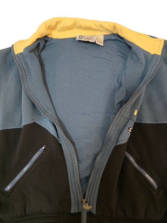 Vintage Ixspa Blue & Black Full Zip Jacket Lion Embroidery Mens Size L - Picture 9 of 12